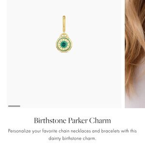 Gorjana Gold and Green Birthstone Parker Charm